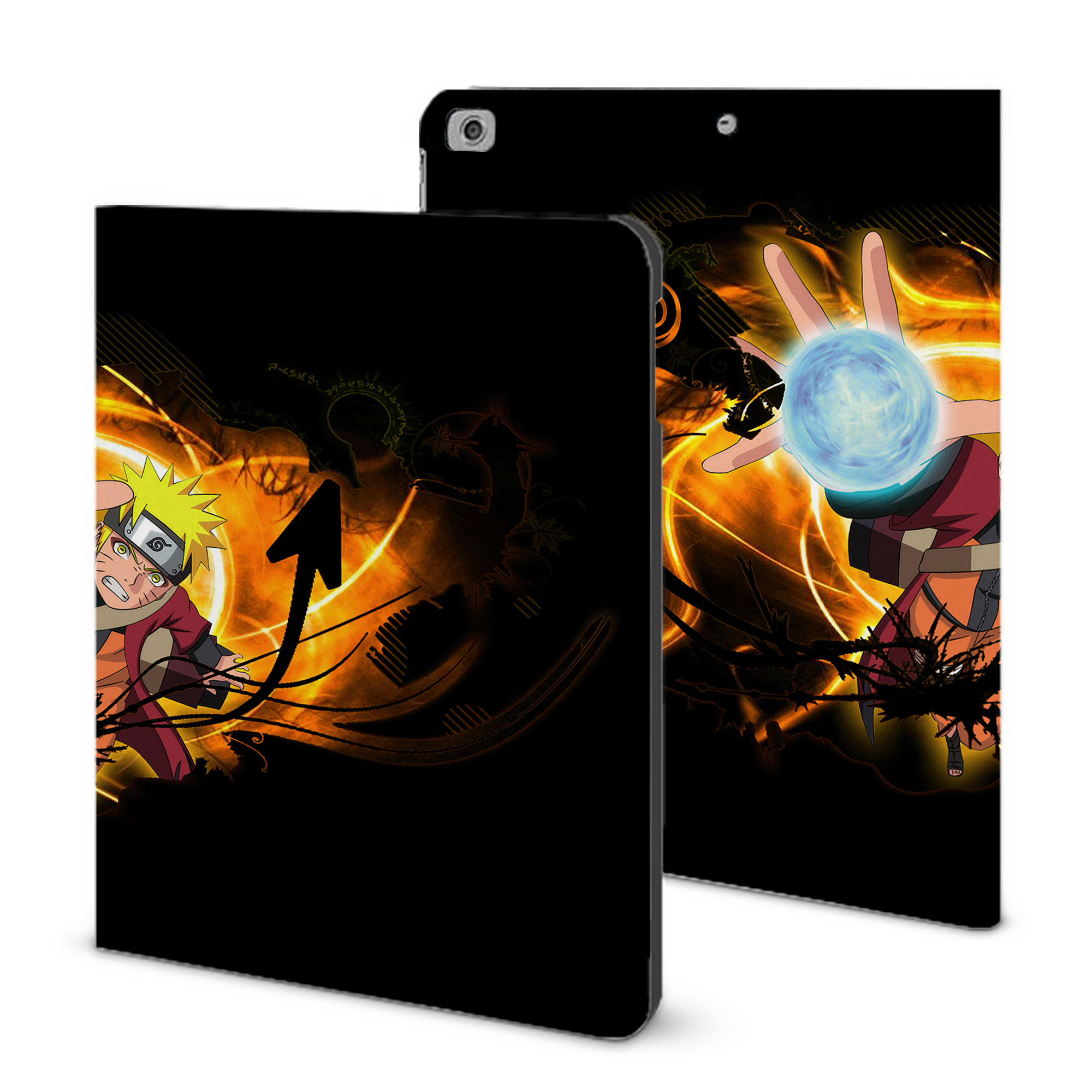 （画像用） NARUTO -ナルト- NARUTO -ナルト- 疾風伝 IPad ケース ブック型 PUレザー TPU 耐衝撃 軽量 薄型 ペン収納なし 全面保護 IPad 各モデル対応